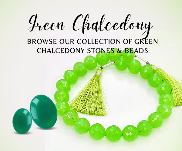 Natural Green Chalcedony Gemstones & Beads